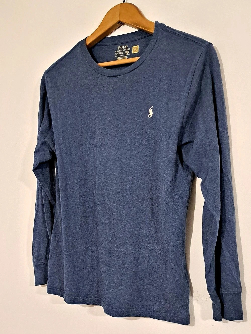 Polo Ralph Lauren Boys Cotton Jersey Long-Sleeve T-Shirt Blue Large